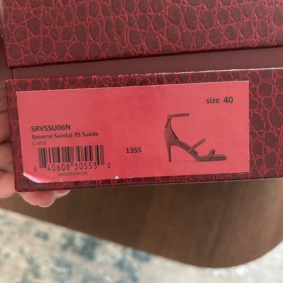 Tamara Mellon pillow walk reverse 75 heel nude suede sandals, size 40 - Picture 5 of 5